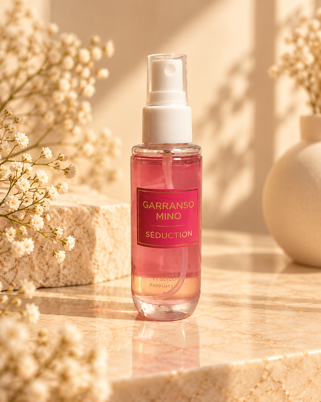 Brume Garranso Mino Séduction 100 ml photographiée pour Amel Beauty